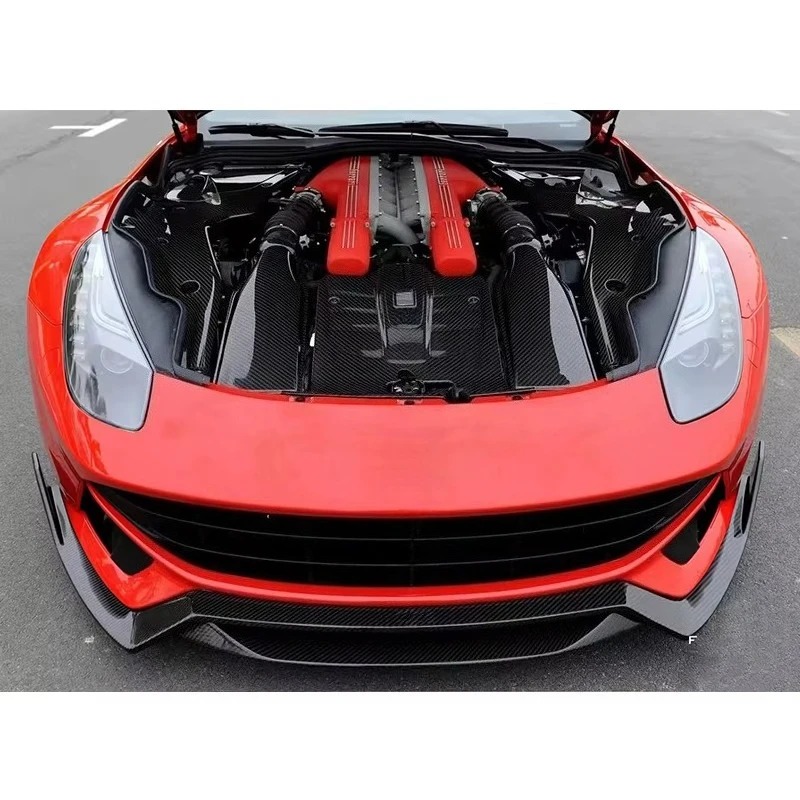 DMC Style Carbon Kits for F12 Exterior Accessories Side Skirt Diffuser Rear Spoiler Front Lip Carbon Fiber Glass Hood